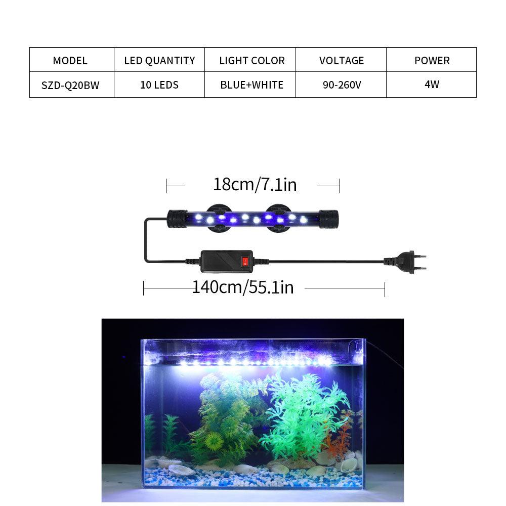 High-brightness LED fish tank light illuminating an aquarium with vibrant colors and adjustable modern lighting — view 2
