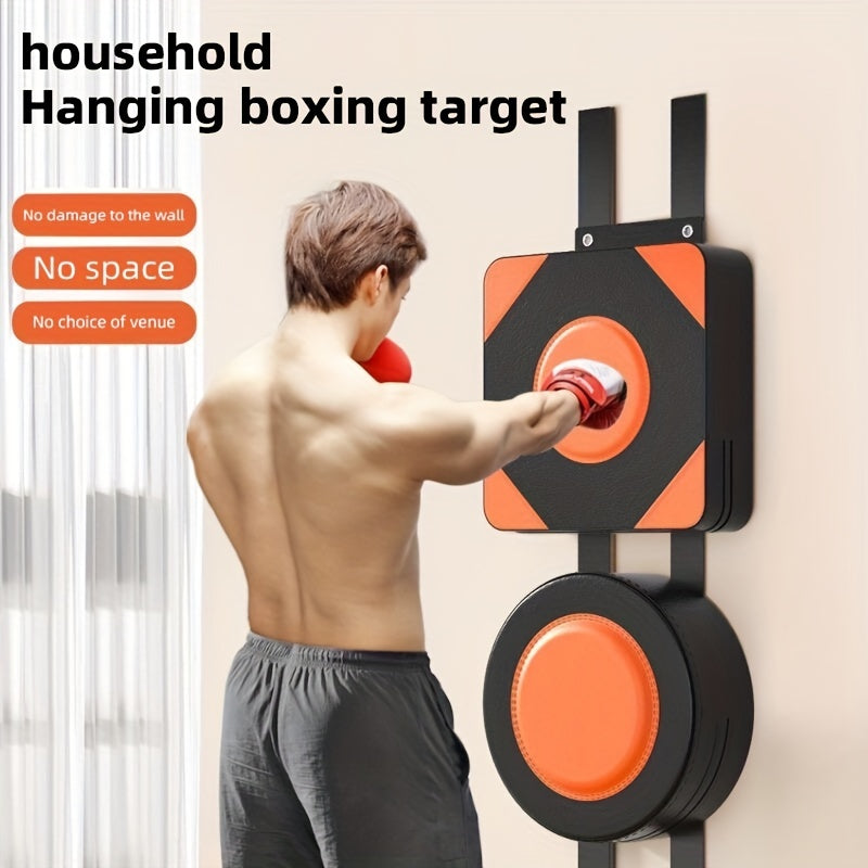 Yellow and black sponge wall boxing target pad combination set for home workouts and martial arts — view 3