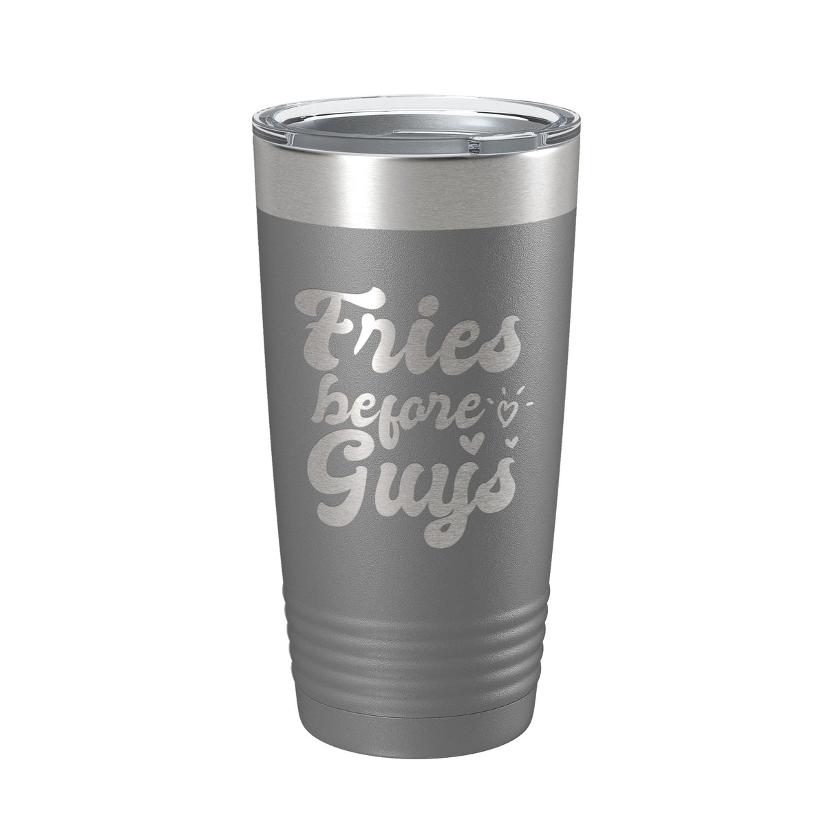 Fries Before Guys Tumbler Funny Galentine's Day Travel Mug Valentine's Single Insulated Laser Engraved Coffee Cup Retro 20 oz-16