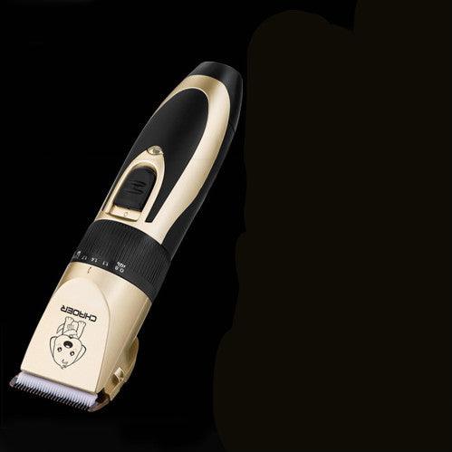 Professional pet grooming kit with hair trimmer, electric nail clippers, guide combs, and cleaning accessories — view 3