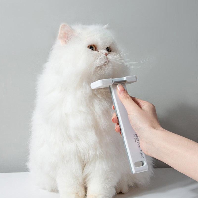 Fur-Free Fido pet hair remover grooming brush with stainless steel bristles and ergonomic plastic handle