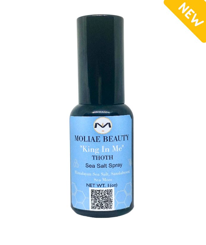 THOTH men's sea salt spray bottle, hydrating sandalwood mist for face body and hair — view 2