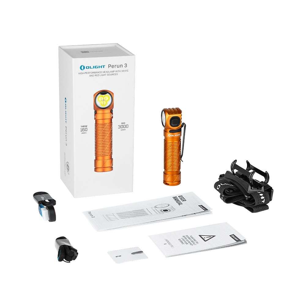 Olight Perun 3 high performance waterproof headlamp and flashlight in durable rugged aluminum alloy — view 5