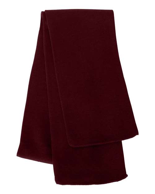 Sportsman classic knit winter scarf in heather grey, made from soft acrylic blend fabric. — view 5