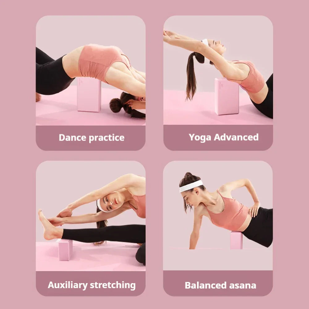 Two high-density foam yoga building blocks providing support and stability for fitness routines — view 4