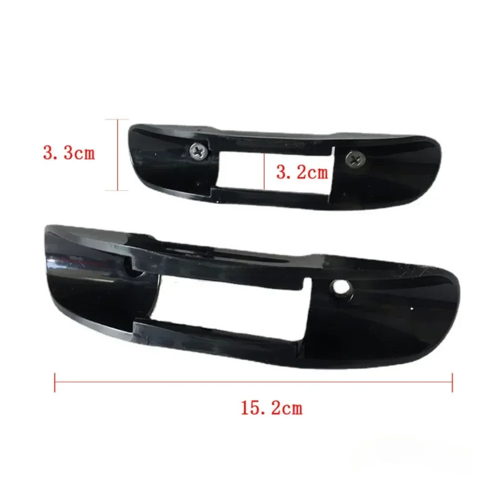 Two piece black plastic kayak canoe paddle holder clips for secure boat storage — view 5