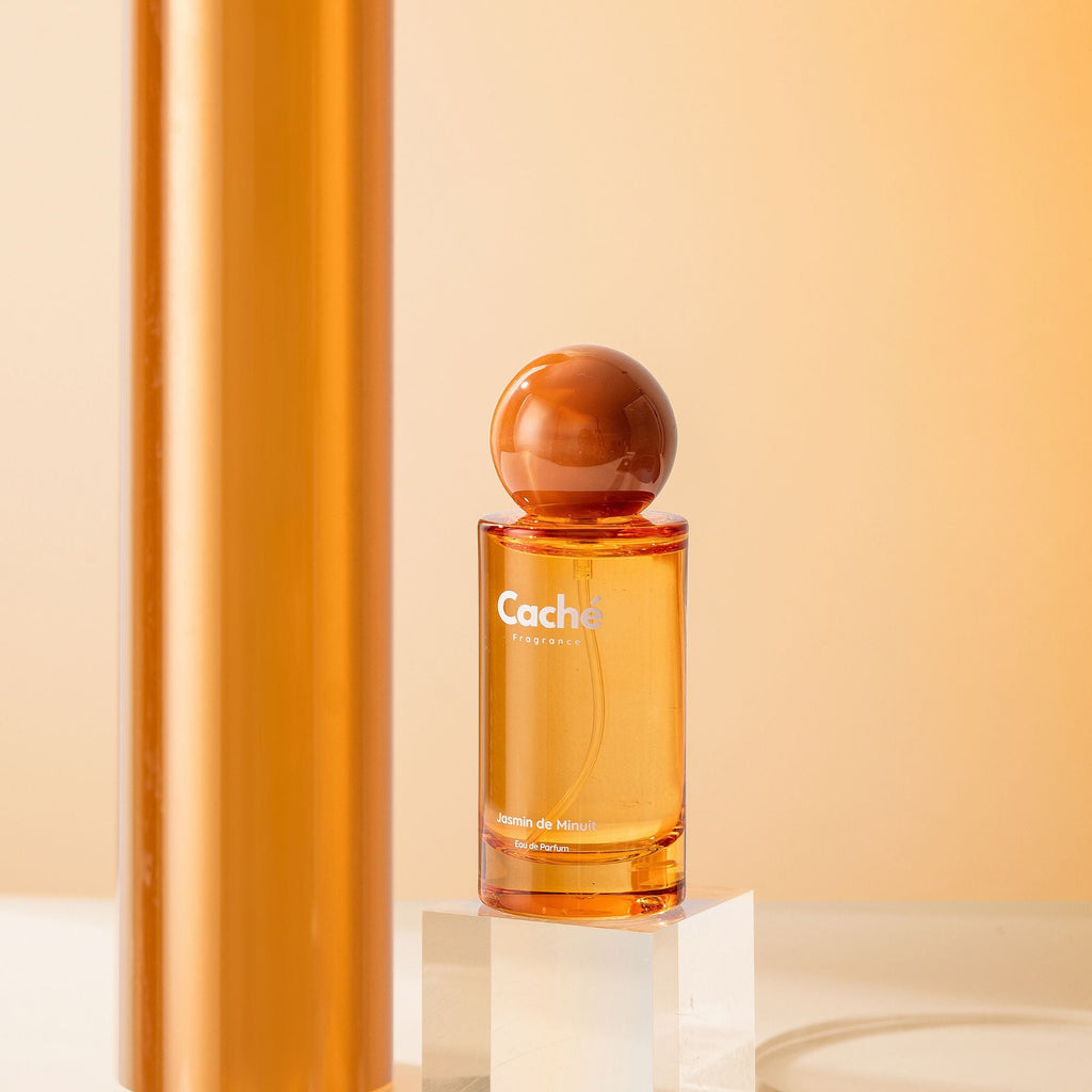 Caché Jasmin de Minuit 50ml glass perfume bottle with elegant minimalist design — view 3