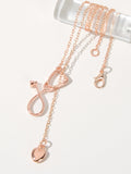 Minimalist gold and silver stethoscope heart pendant Y-shape necklace on a delicate chain