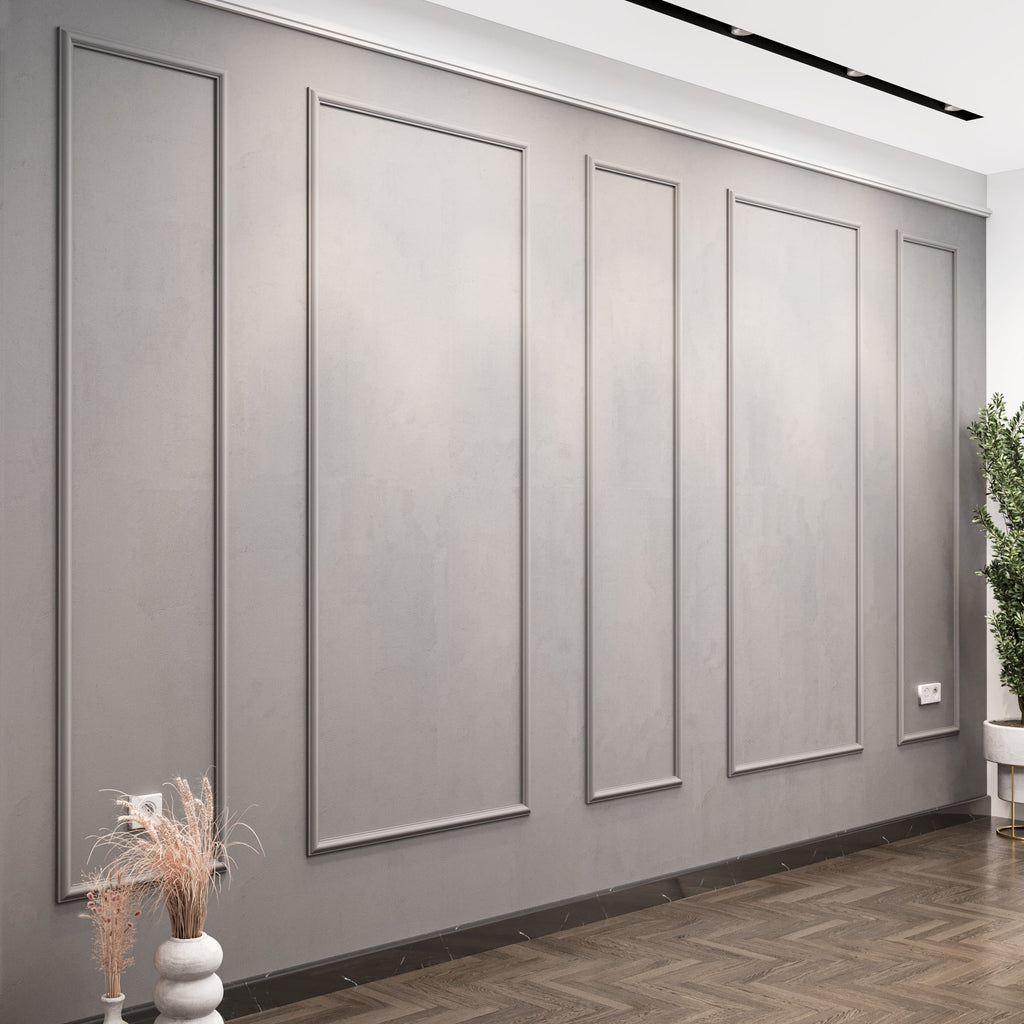 Ready to Assemble Wall Molding Package - 5 Vertical Frames | Easy Installation-1