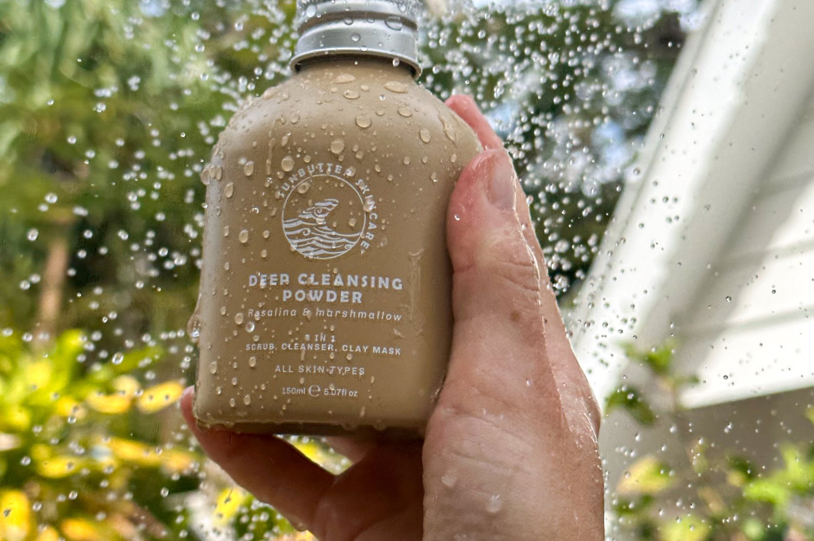 Deep Cleansing Marshmallow Face Scrub container showing finely milled organic exfoliating powder — view 3