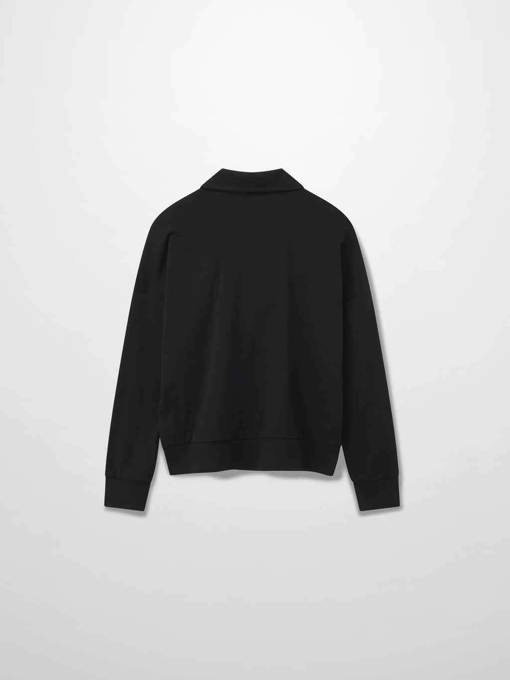 Collared Bomber Tee-Black-2