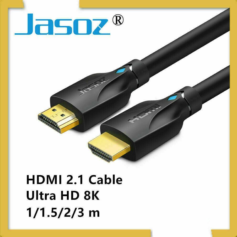 Braided 8K Ultra HD Premium HDMI 2.1 cable with gold-plated zinc alloy connectors