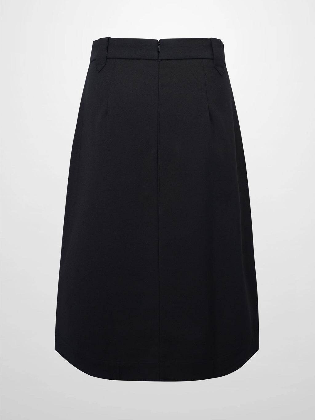 Basic A-Line Skirt-Black-1