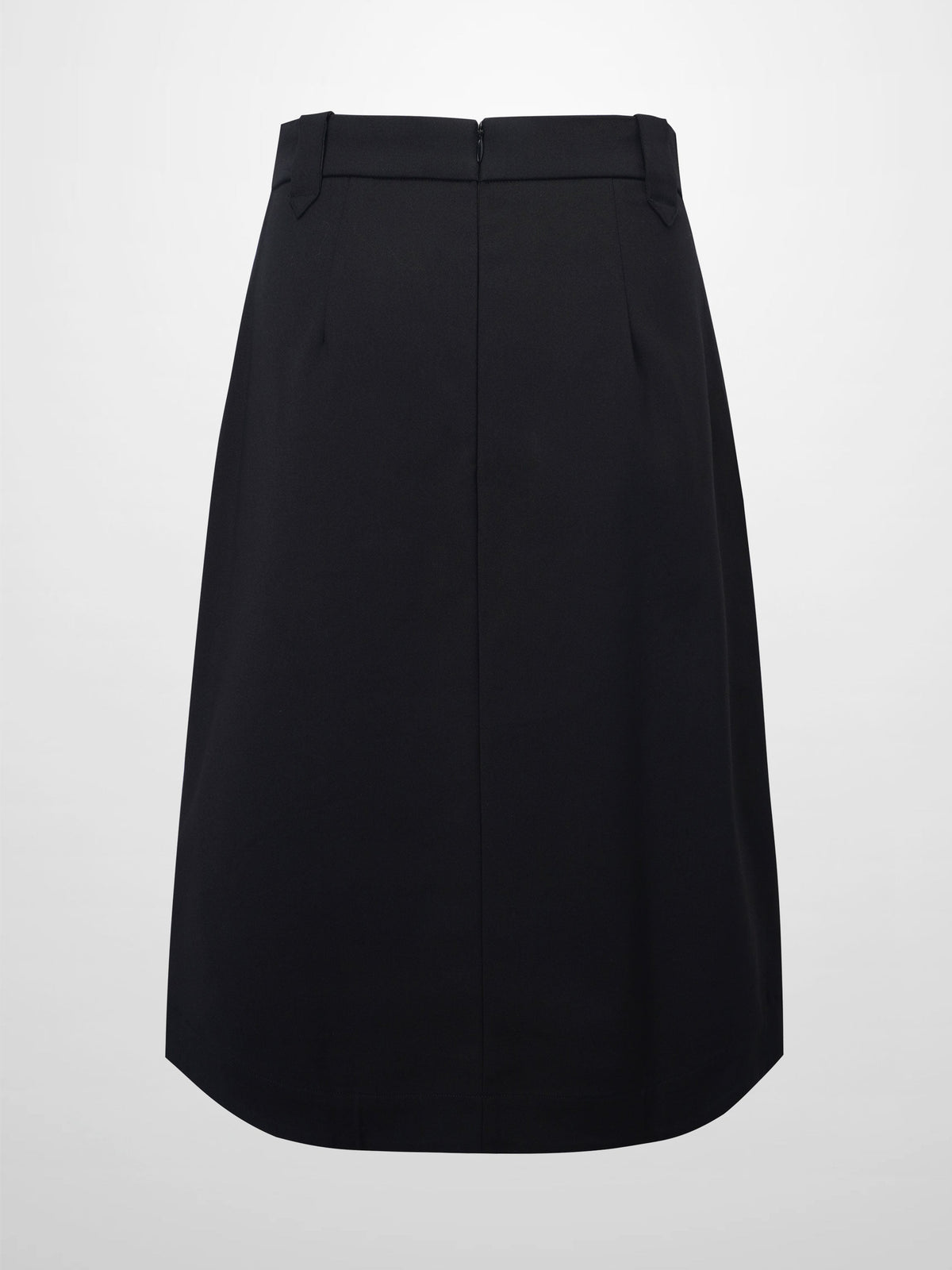 Basic A-Line Skirt-Black-1