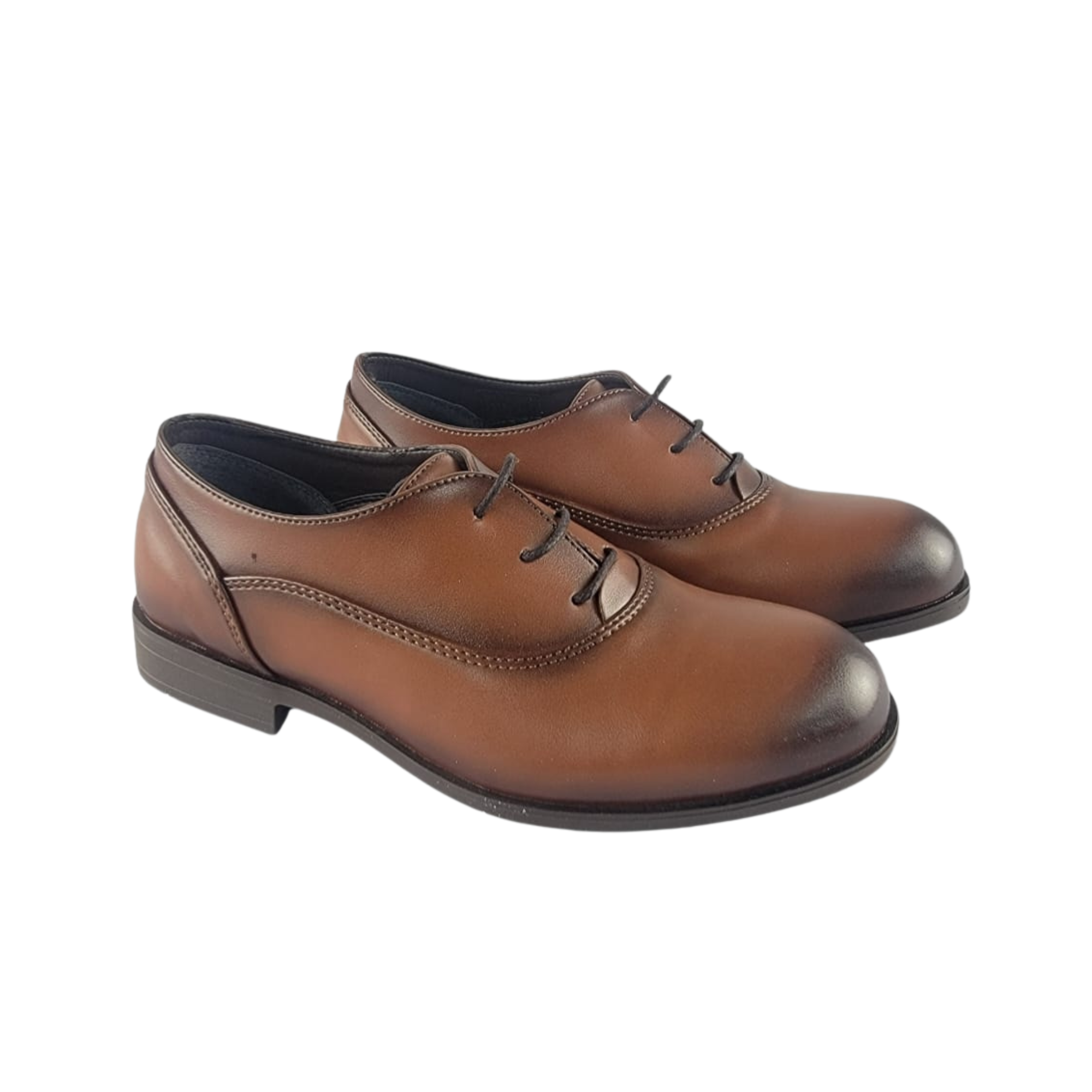 Boys formal shoes in classic leather style, handmade lace-up oxfords for special occasions. — view 5
