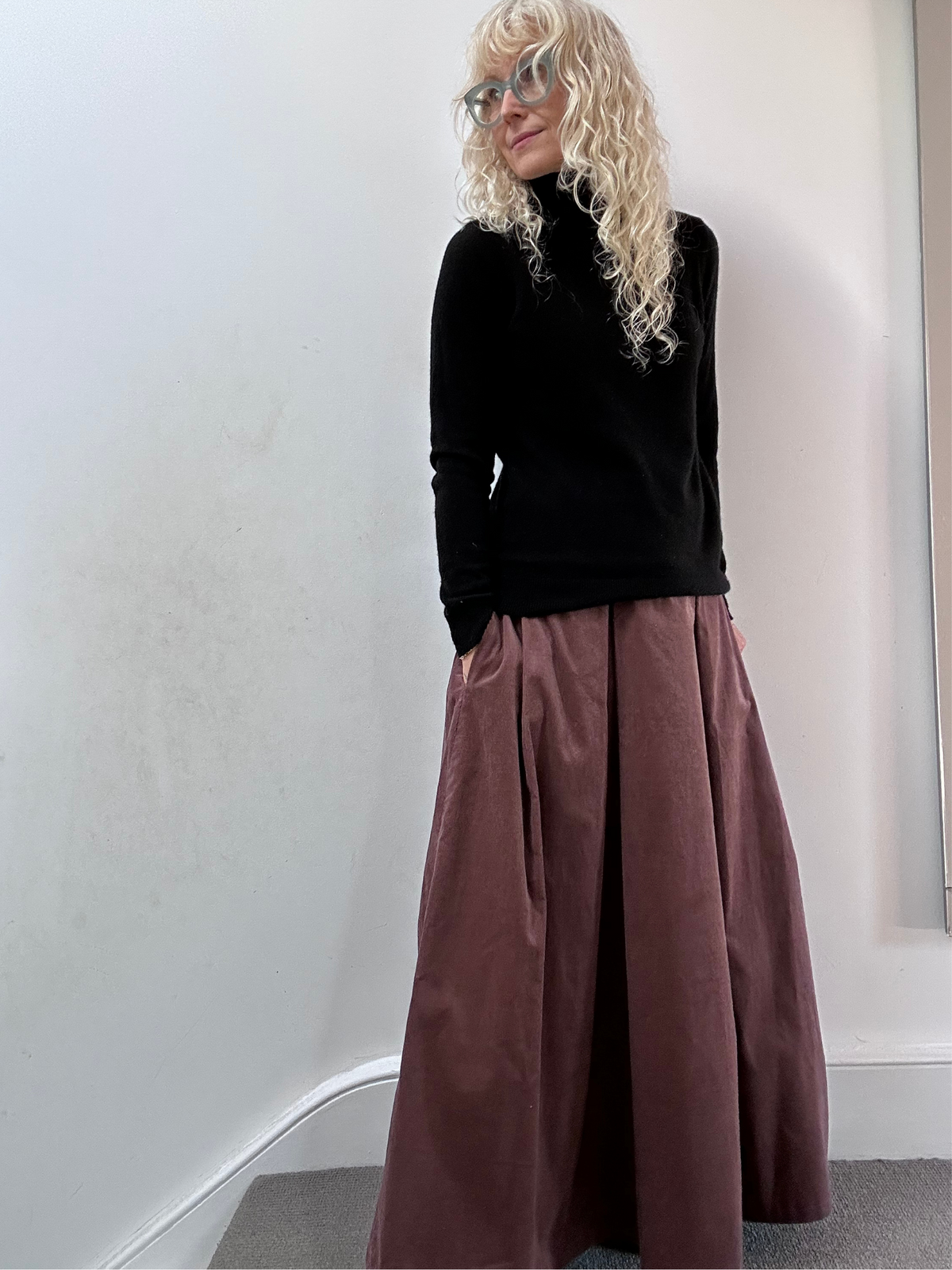 Maxi skirt with pockets Corduroy – Valery | No More Nobody-2