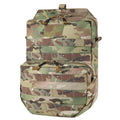Tactical Molle hydration pack in durable nylon with EDC pockets and water reservoir compartment