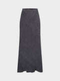 Cupro Slip Skirt-Black-0