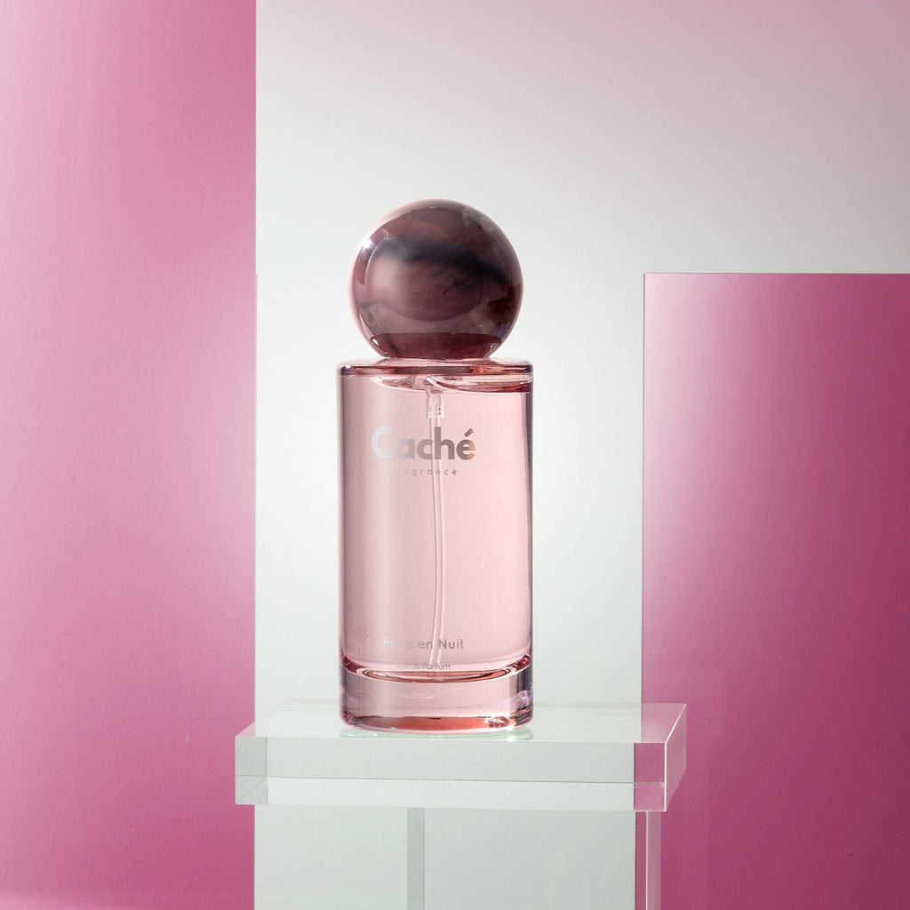 Caché Paris en Nuit women's perfume glass bottle featuring a luxurious 50ml fruity floral fragrance — view 3