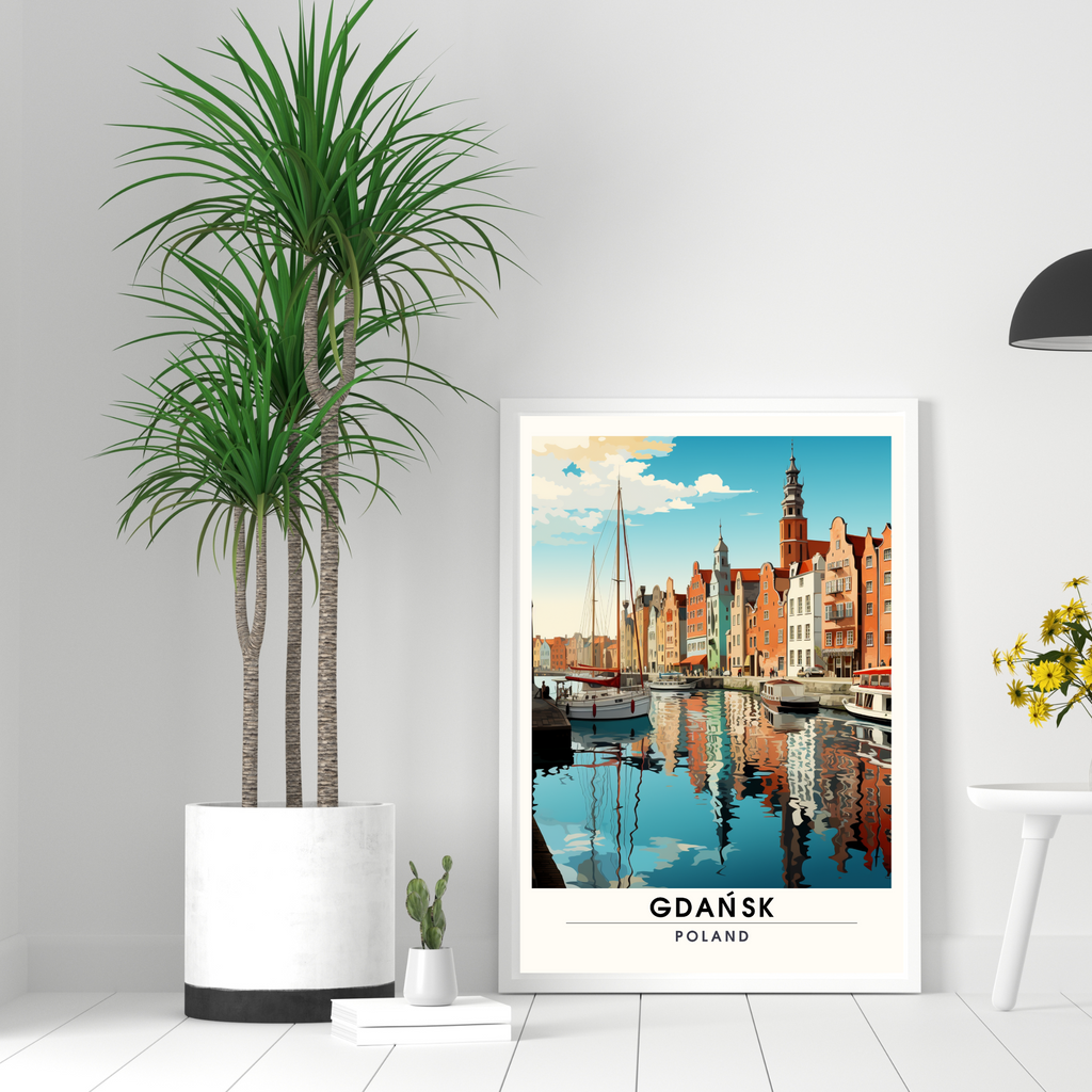 Affiche Gdańsk, Pologne | impression de voyage Gdańsk | Impression Gdańsk-1