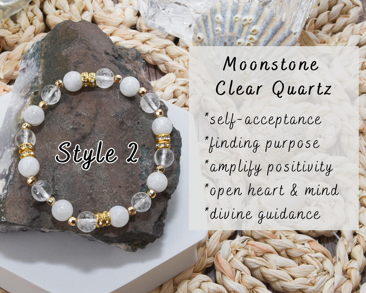 Blue & White Moonstone Blue Lace Agate Build-Your-Own Bracelet Set-5