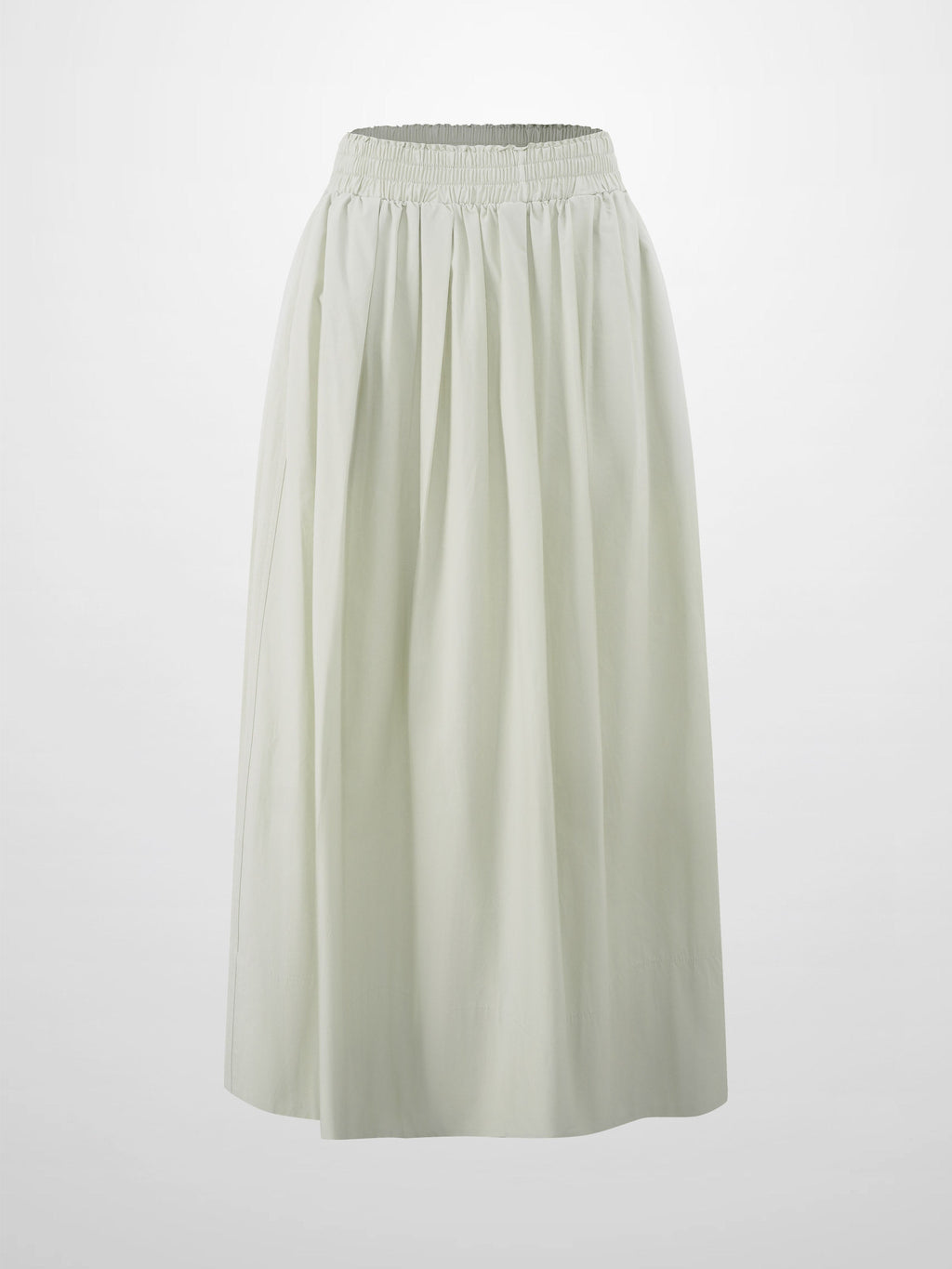 Elastic Waist Gathered Skirt-Mint-1