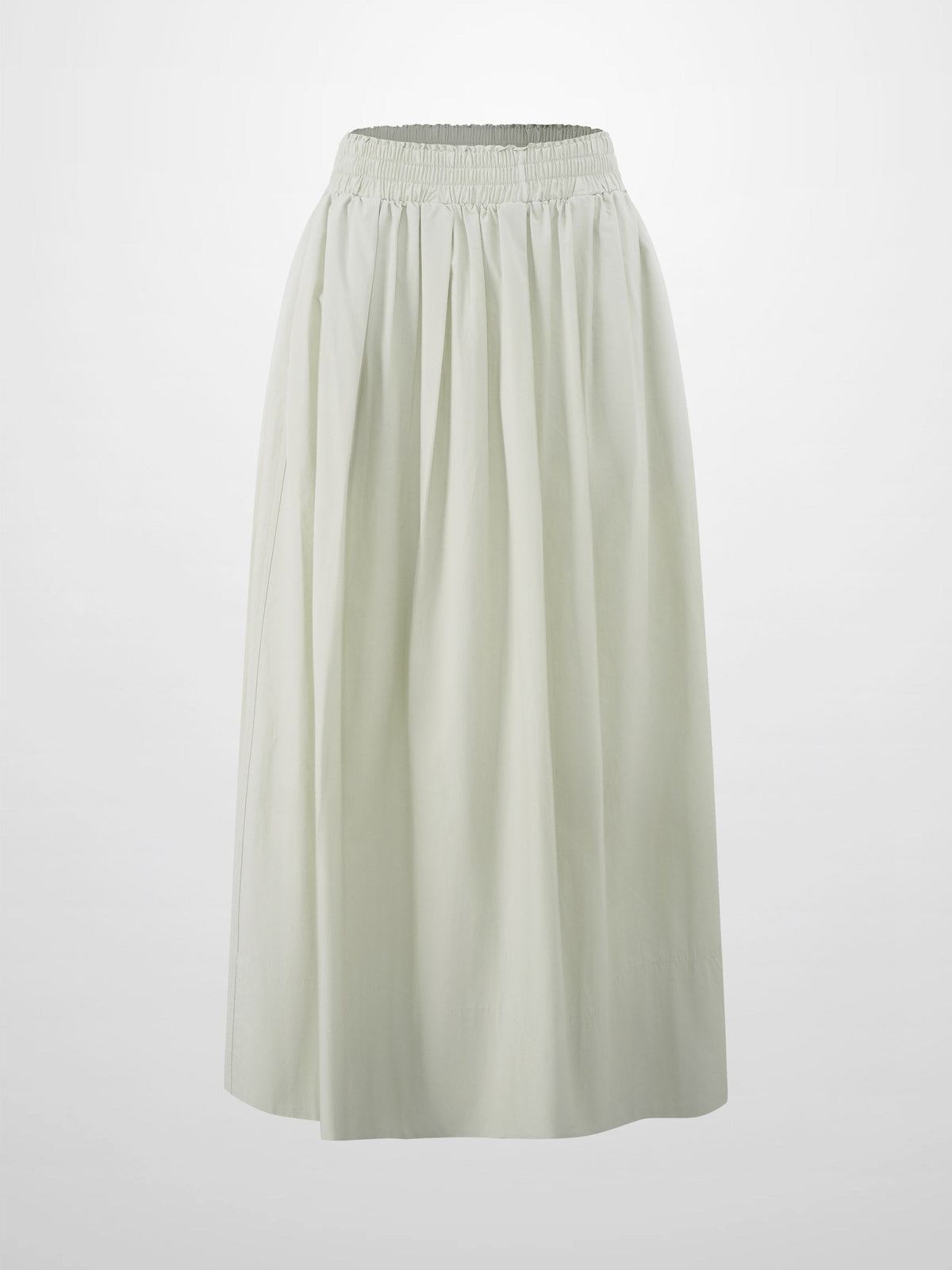 Elastic Waist Gathered Skirt-Mint-1