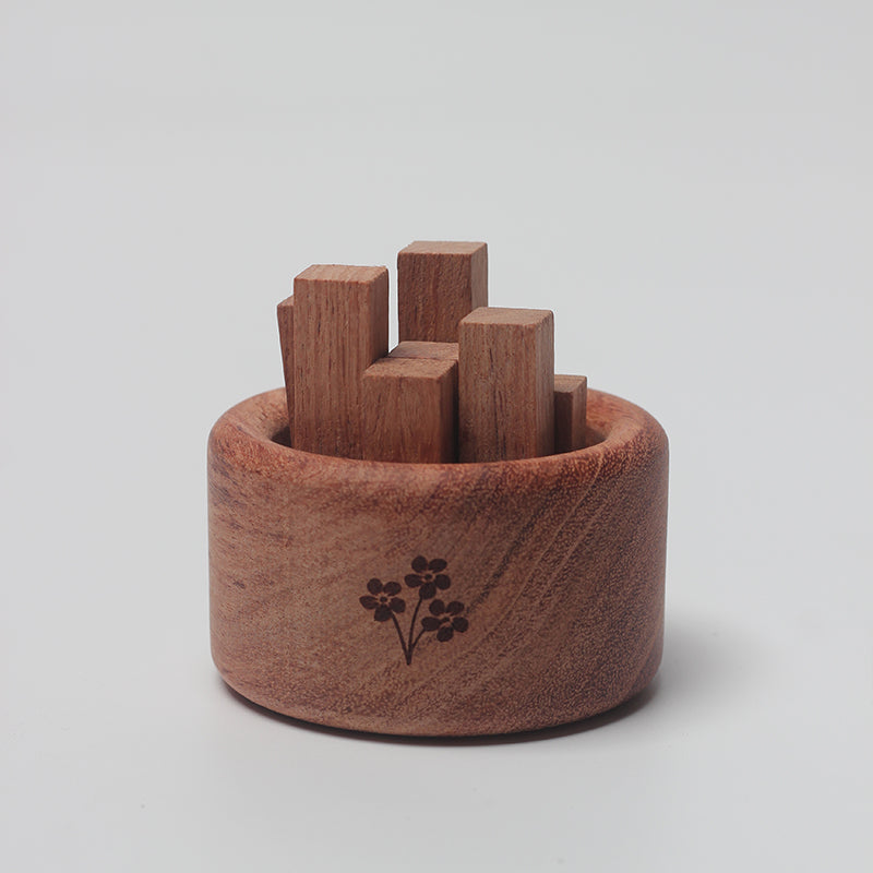 Rosewood essential oil diffuser with rich wood grain pattern for natural home fragrance and aromatherapy. — view 5