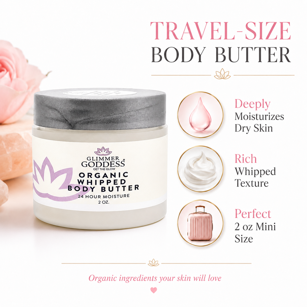 Organic Whipped Body Butter 2 oz – Mini Travel Size for Dry Skin & Eczema-0
