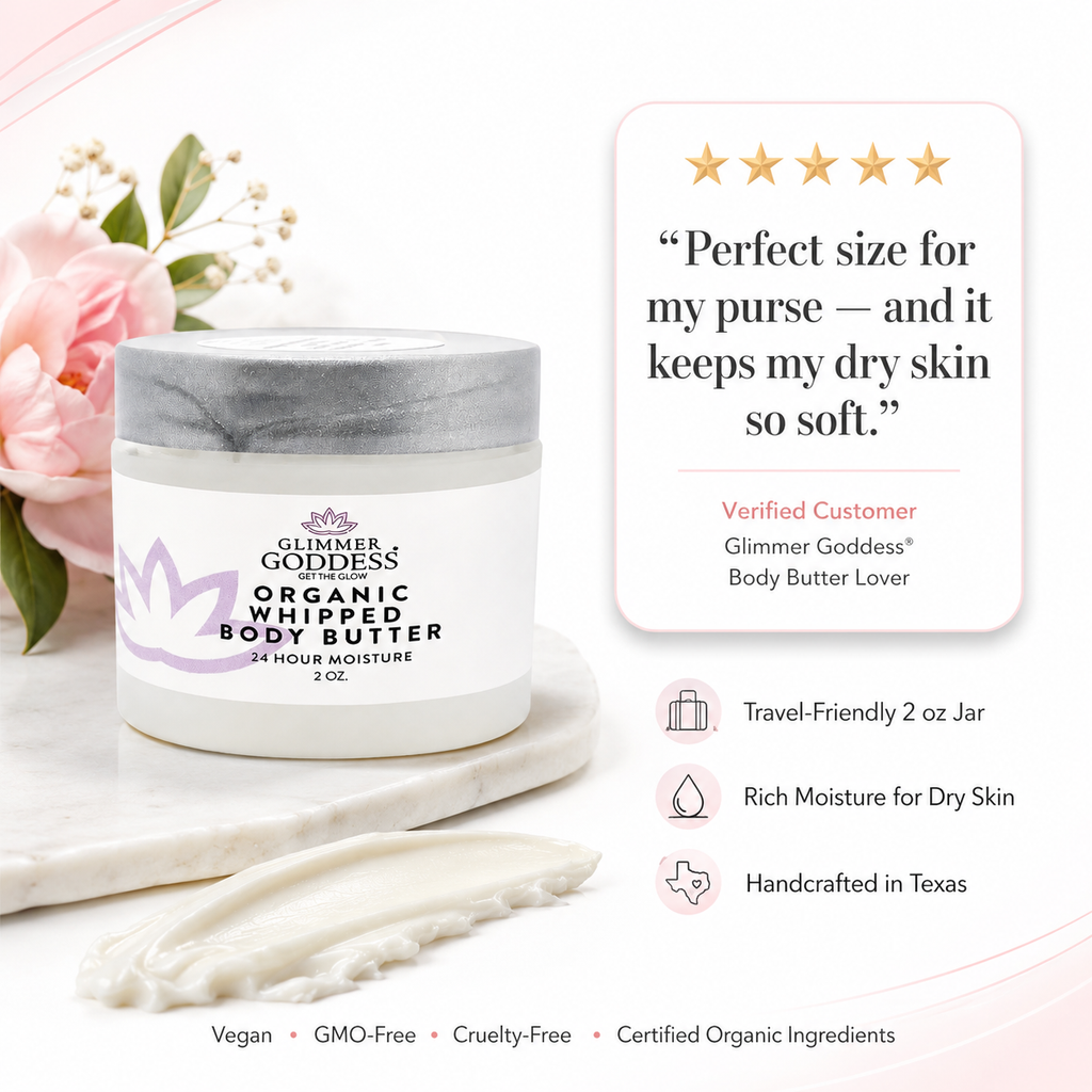 Organic Whipped Body Butter 2 oz – Mini Travel Size for Dry Skin & Eczema-2