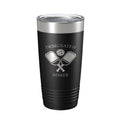 Laser engraved 20oz Designated Dinker insulated stainless steel pickleball tumbler with clear lid