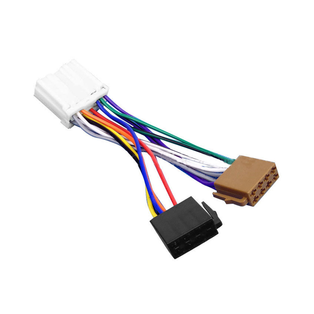 Car stereo wiring harness ISO adapter for Mitsubishi vehicles with pre-stripped cables — view 3