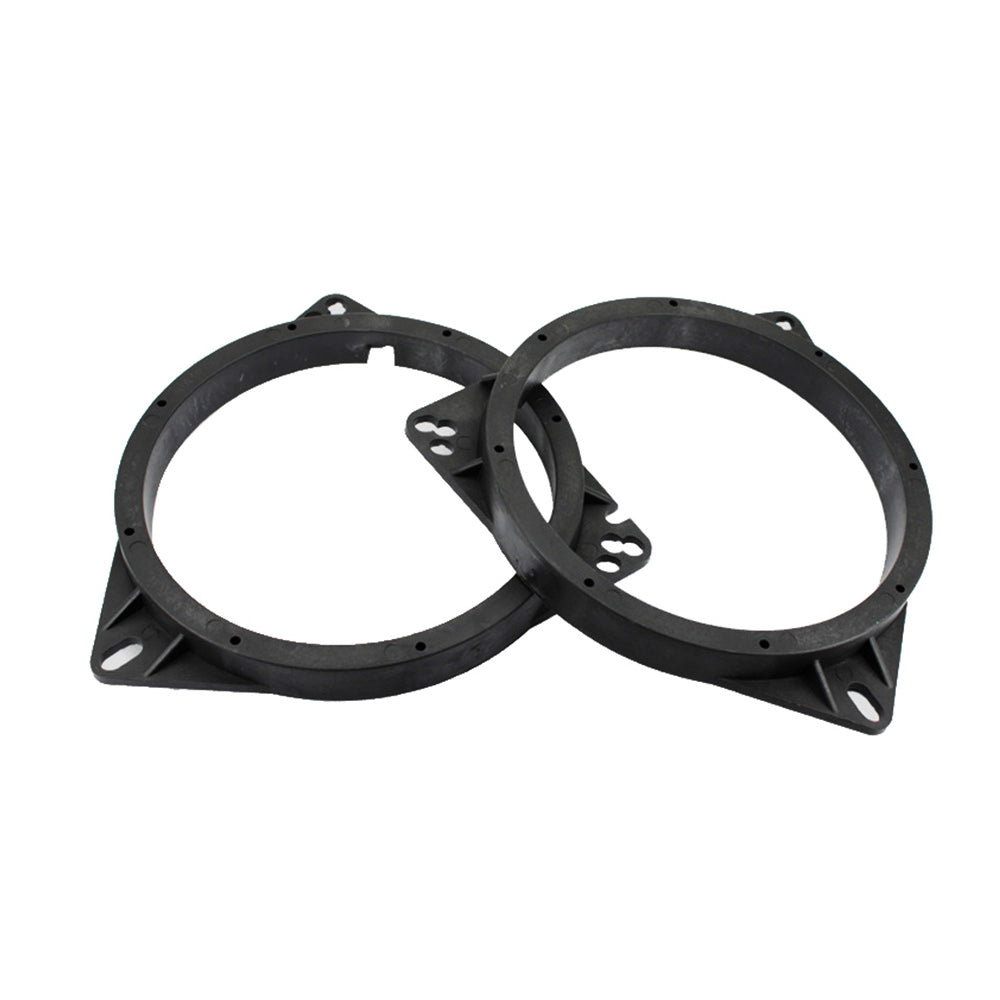 Two black 6.5 inch car speaker spacer rings for Toyota and Lexus door panels — view 3
