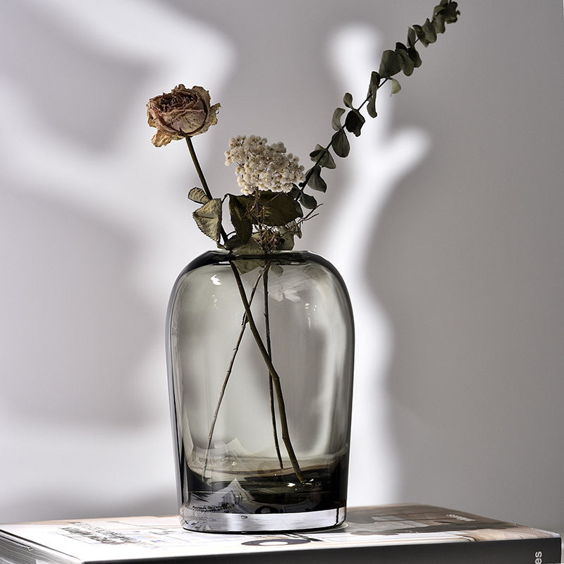 Modern clear handcrafted glass vase with a polished finish for elegant home floral arrangements — view 3
