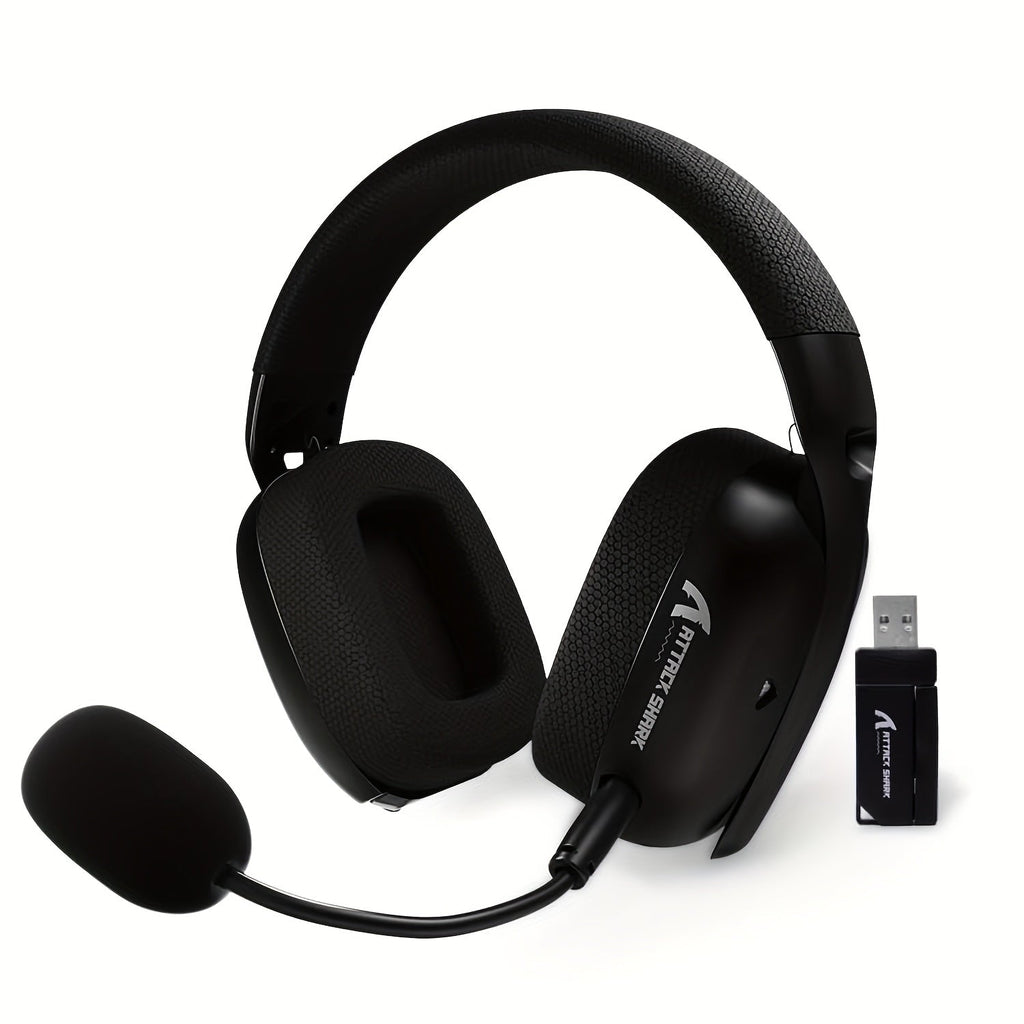 NNETM L80PRO wireless gaming headset in black with soft over-ear cushions and a detachable microphone
