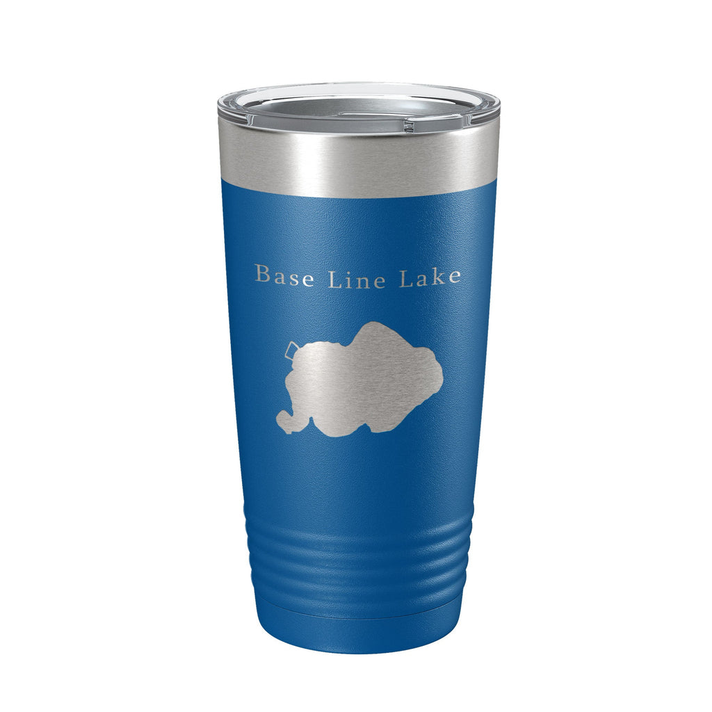 Base Line Lake Map Tumbler Travel Mug Insulated Laser Engraved Coffee Cup Huron River Chain of Lakes Michigan 20 oz-6