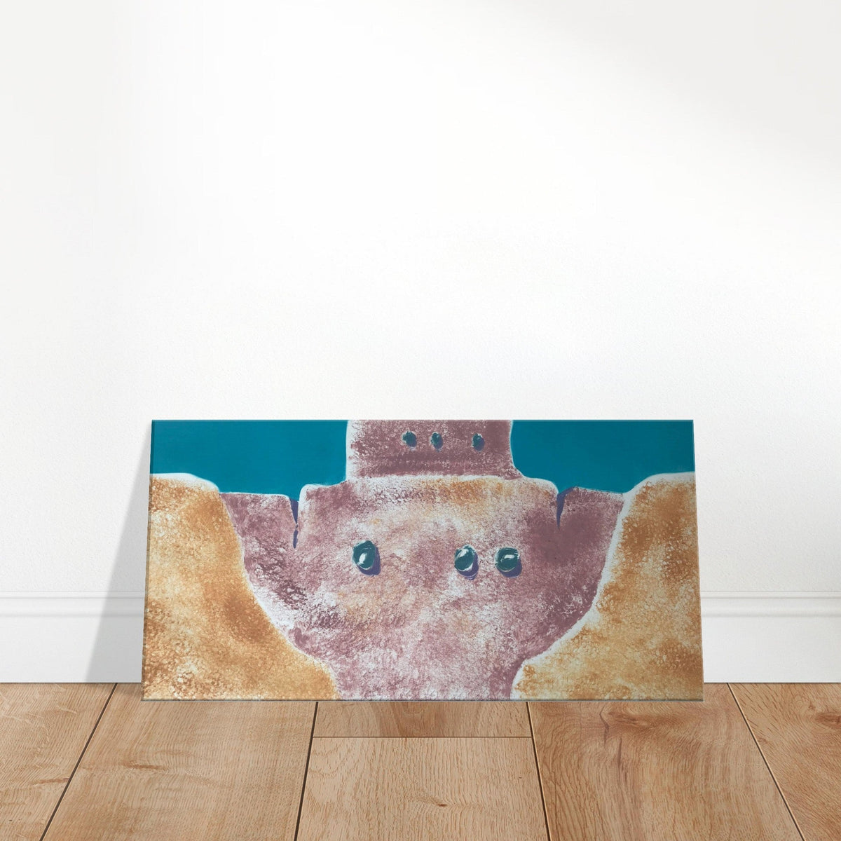 'Pueblo Series 1' Abstract I 12x24 inch Canvas Art Print  I Original Artwork by American Artist Barbara Cleary-0