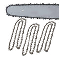 16-inch laminated chainsaw guide bar and three semi-chisel replacement chains complete hardware kit