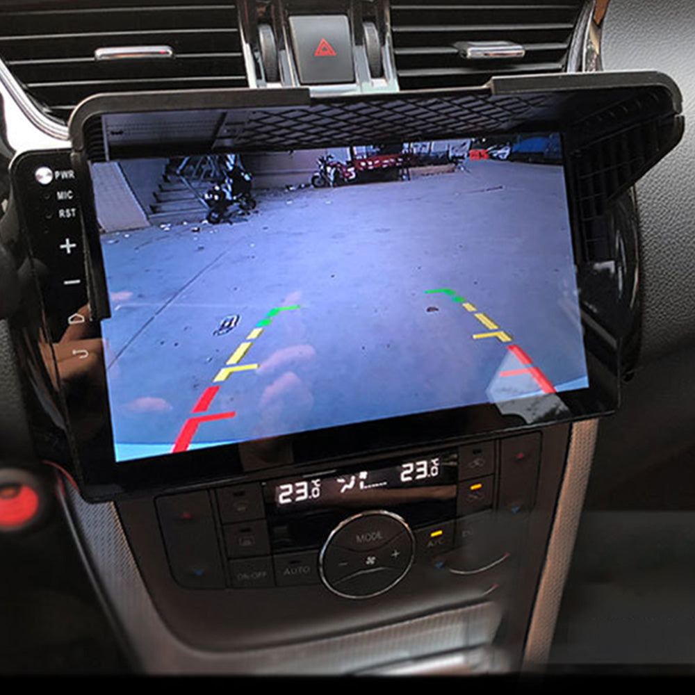 Adjustable black ABS GPS sunshade and anti-glare visor for 7 to 12 inch vehicle navigation screens — view 3
