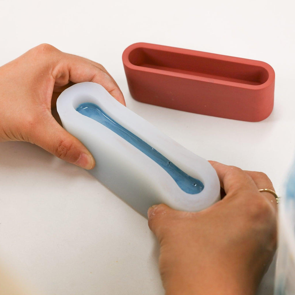 Long shaped silicone mold for crafting custom sticky note holders and aesthetic desk organizers — view 2
