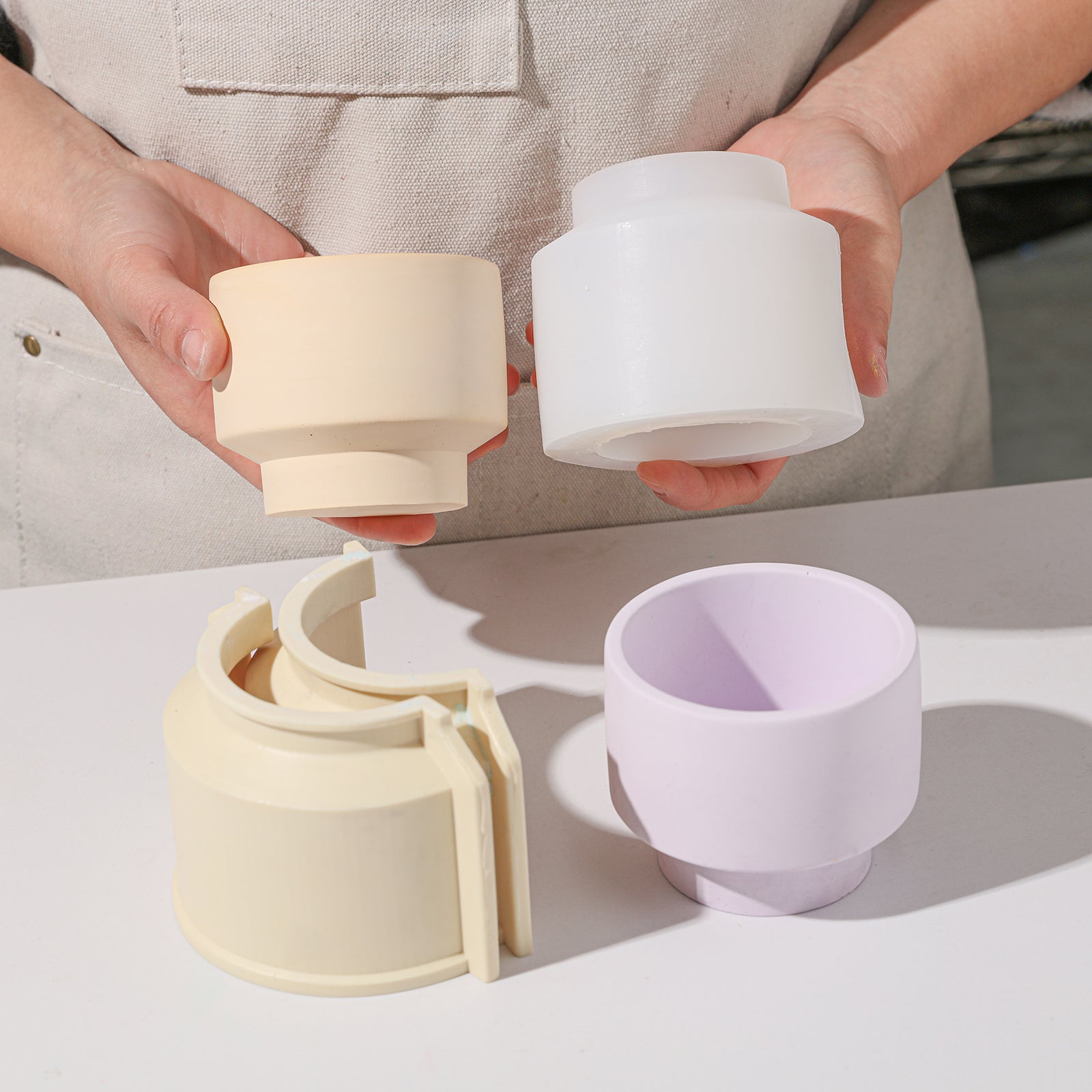 Bowl-shaped candle jar silicone mold for DIY candle making and minimalist home decor crafting — view 2