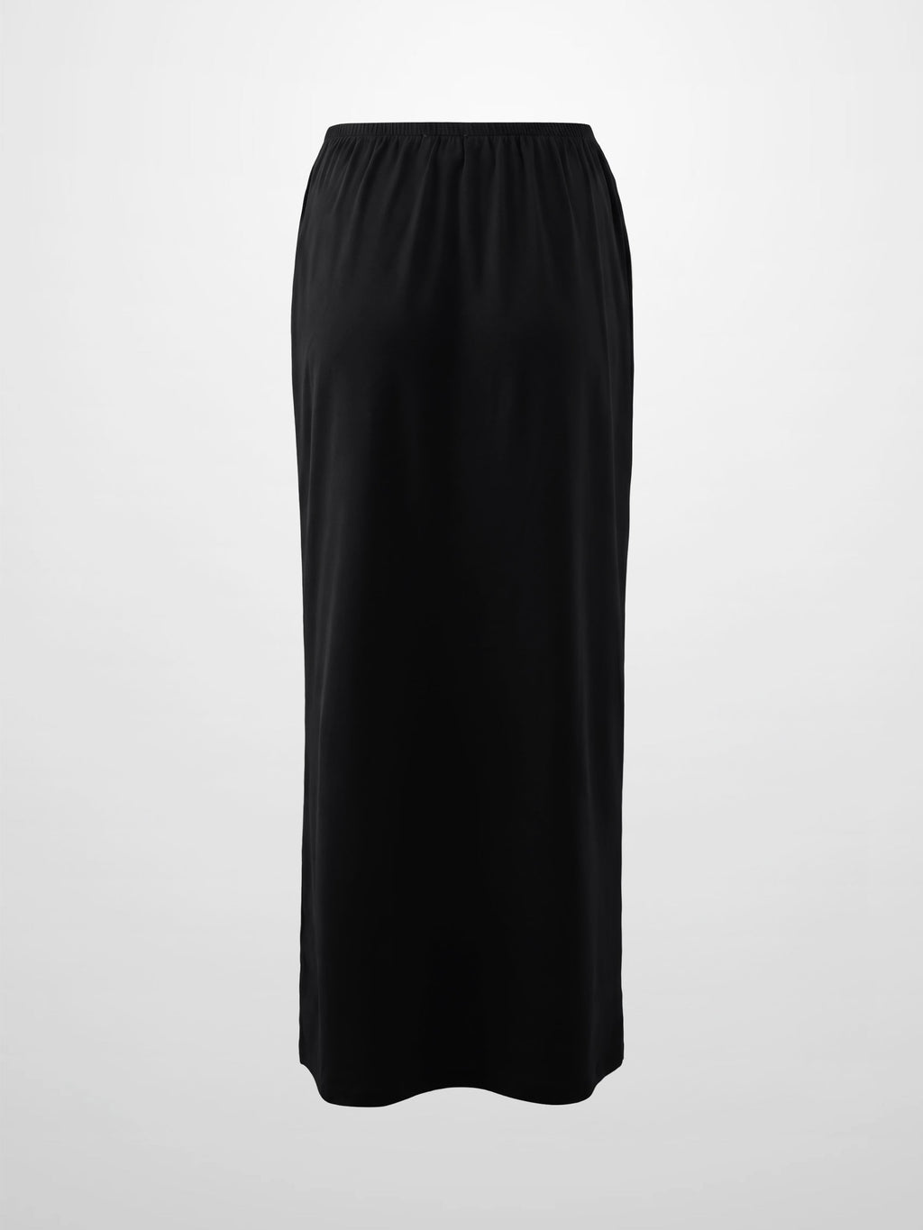 Straight Maxi Drawstring T-Shirt Skirt-Black-2