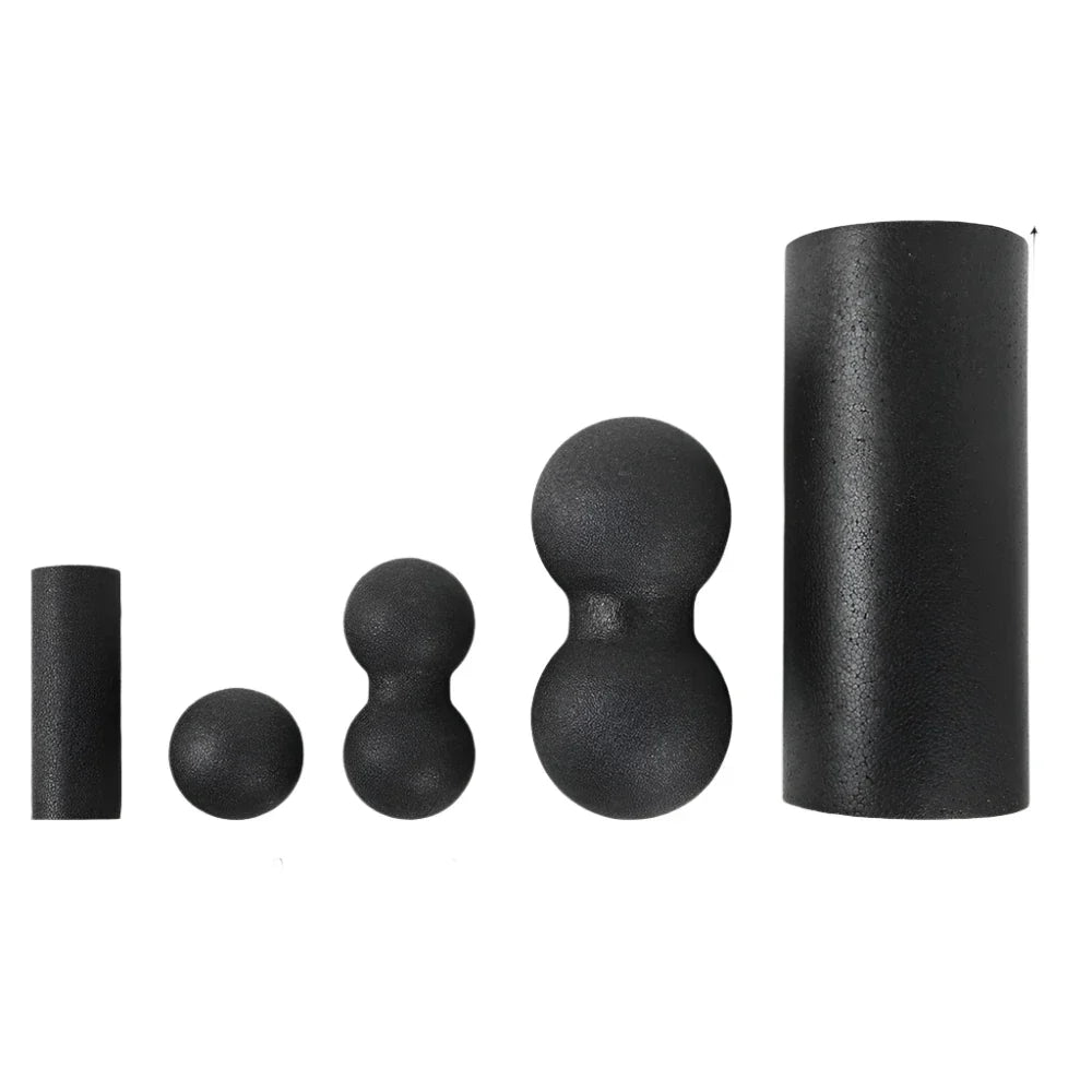 Five piece yoga massage foam roller set made of dense EPP material for muscle recovery
