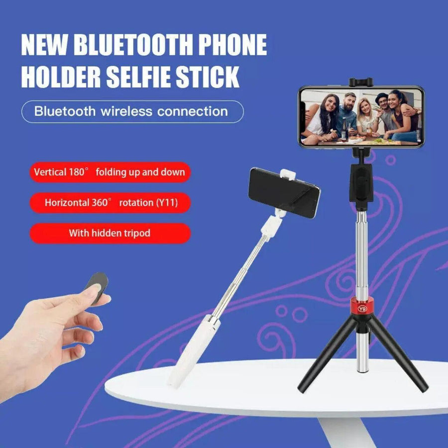 3 In 1 Wireless Bluetooth Telescopic Selfie Stick Mini Mobile Phone Tripod
