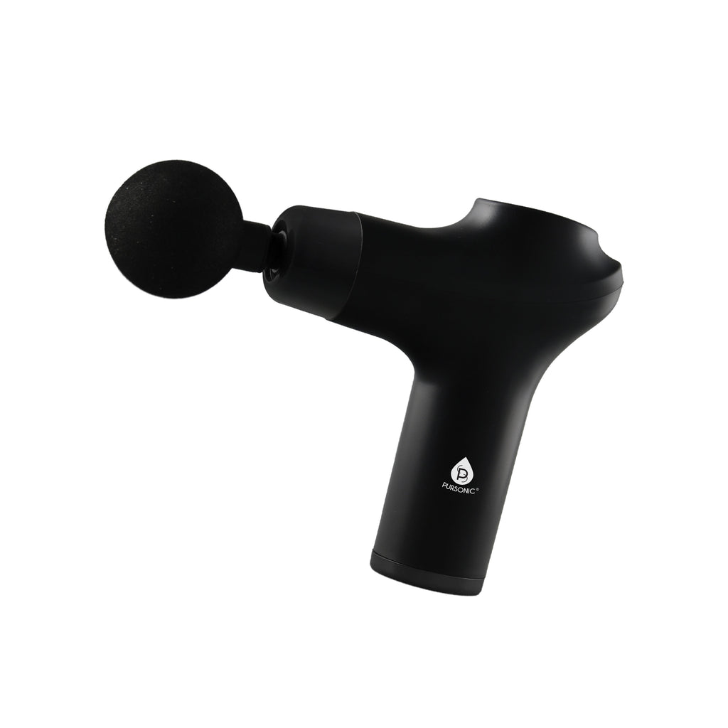 Pursonic cordless 3-speed massage gun with three interchangeable attachment heads for deep tissue muscle recovery — view 4