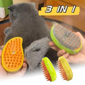 3-in-1 electric pet steam brush and massage comb for cat and dog grooming