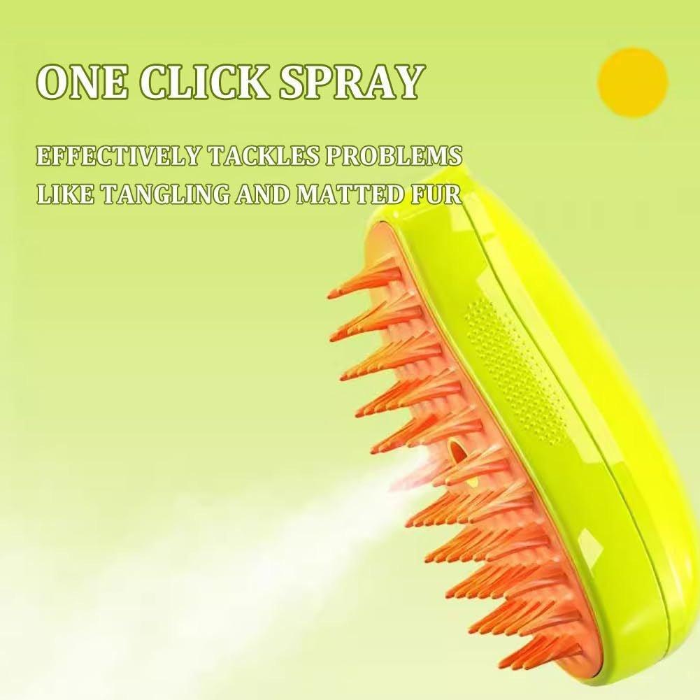 3-in-1 electric pet steam brush and massage comb for cat and dog grooming — view 5