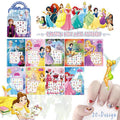 Kids nail art stickers sheet featuring colorful magical characters for safe mess free play
