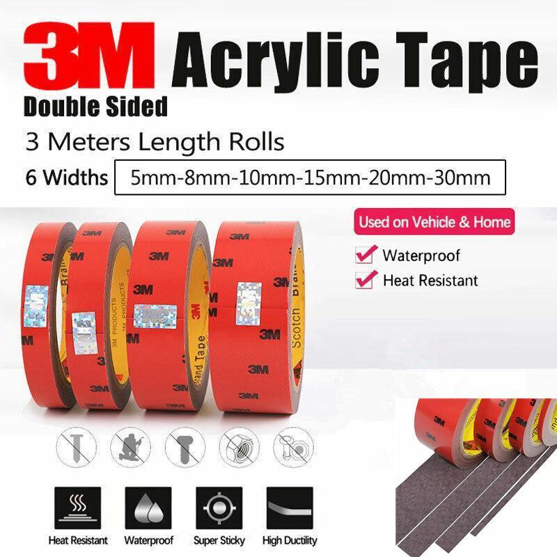 Heavy duty double sided foam tape roll with red easy release liner for automotive vehicle trims