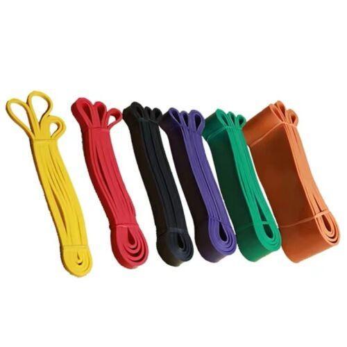 Heavy duty natural latex resistance workout bands in multiple colors for yoga and strength training — view 2